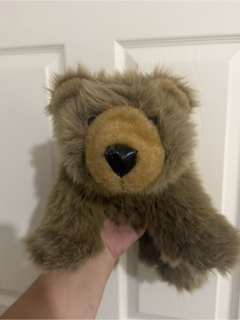 Folkmanis Grizzly Bear Cub Plush Hand Puppet 15" Full Body Paw Prints Realistic